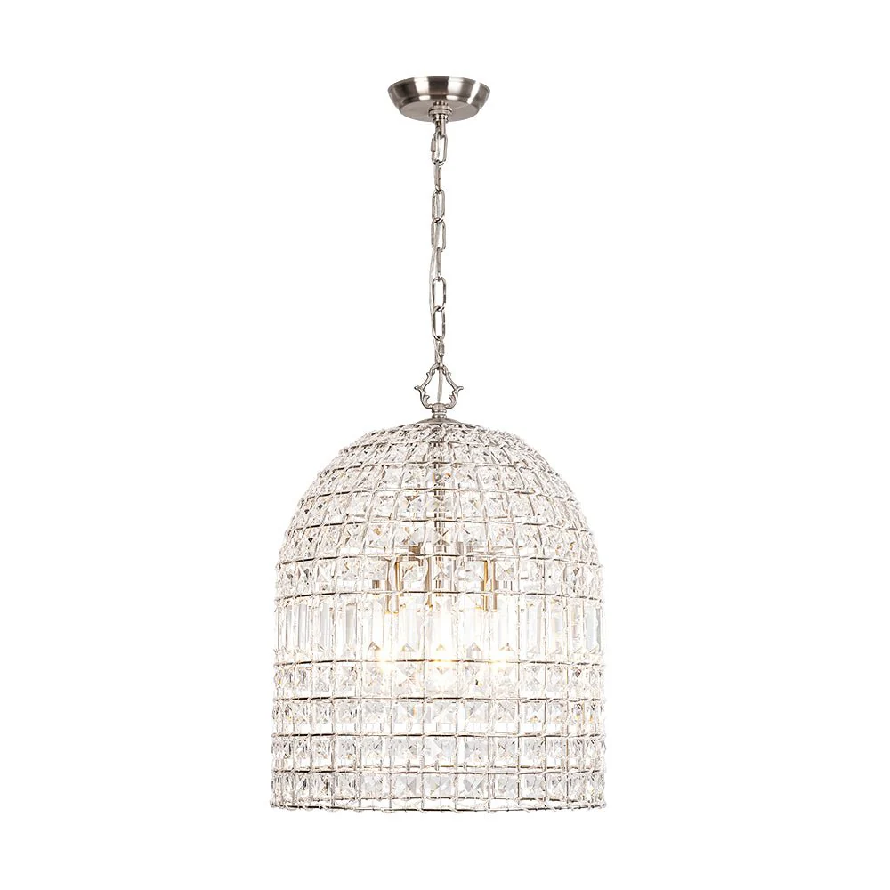 French Antique Brass Crystal Cage Chandelier - Image 30