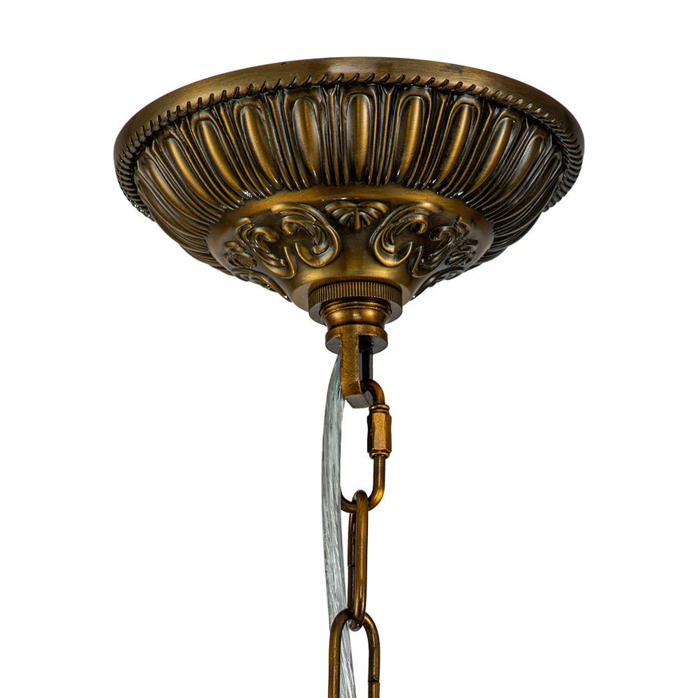 (OpenBox) French Antique Brass Crystal Globe Chandelier - Image 19