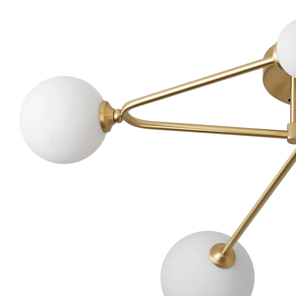 (OpenBox) Frosted Bubble Linear Sputnik Semi Flush Mount - Image 10