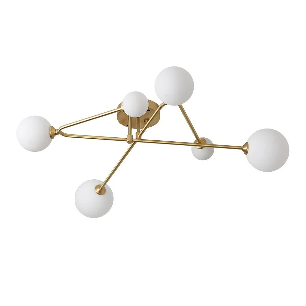 (OpenBox) Frosted Bubble Linear Sputnik Semi Flush Mount - Image 4