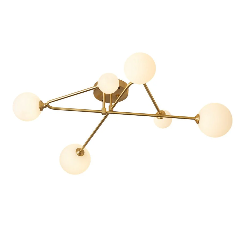 (OpenBox) Frosted Bubble Linear Sputnik Semi Flush Mount - Image 5