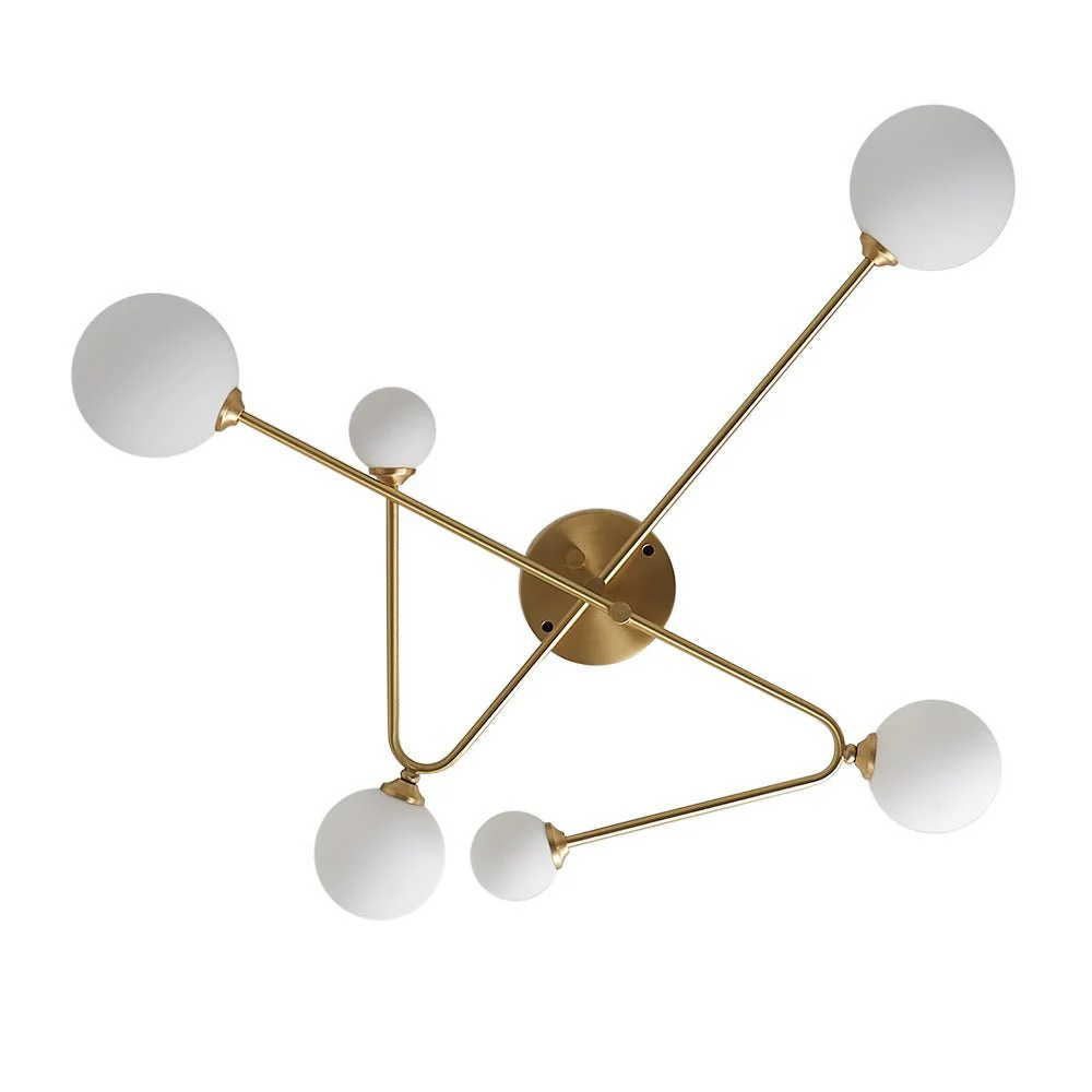 (OpenBox) Frosted Bubble Linear Sputnik Semi Flush Mount - Image 7