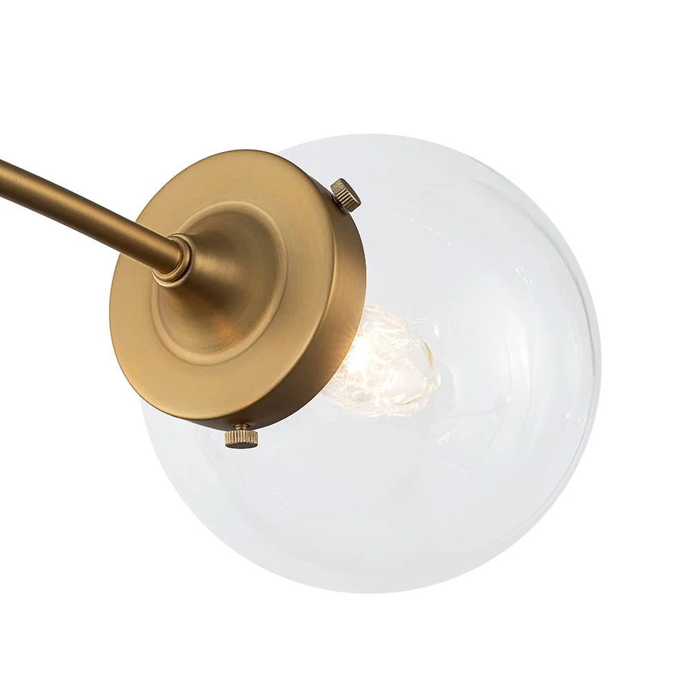 Funky 5-Light Seesaw Arched Arm Glass Globe Semi Flush Chandelier - Image 25