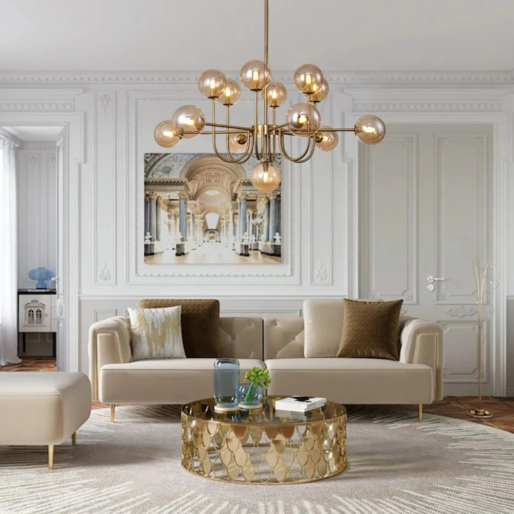 (OpenBox) Glam 13-Light Sputnik Glass Globe Bubble Chandelier - Image 2