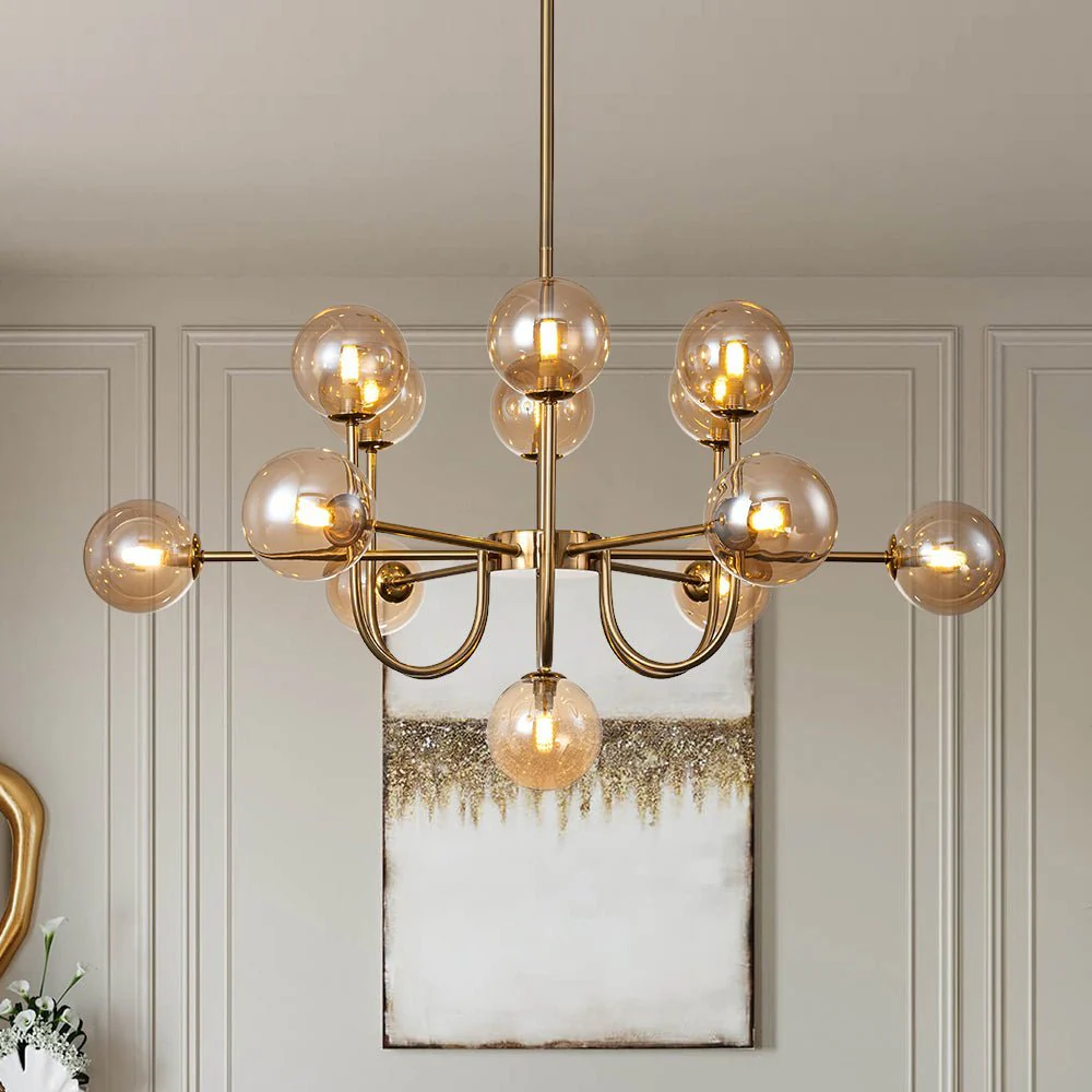 (OpenBox) Glam 13-Light Sputnik Glass Globe Bubble Chandelier - Image 3