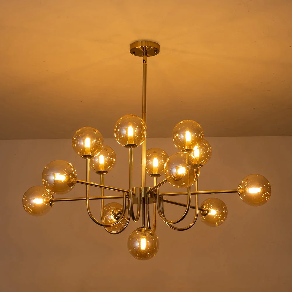 (OpenBox) Glam 13-Light Sputnik Glass Globe Bubble Chandelier - Image 7