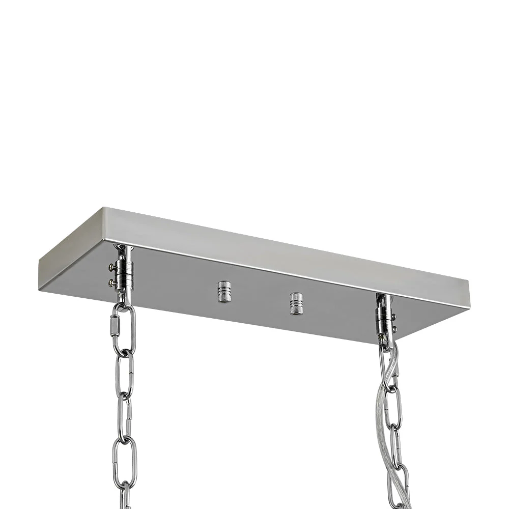 (OpenBox) Glam Chrome Dazzle Crystal Rectangle Cage Island Chandelier - Image 20