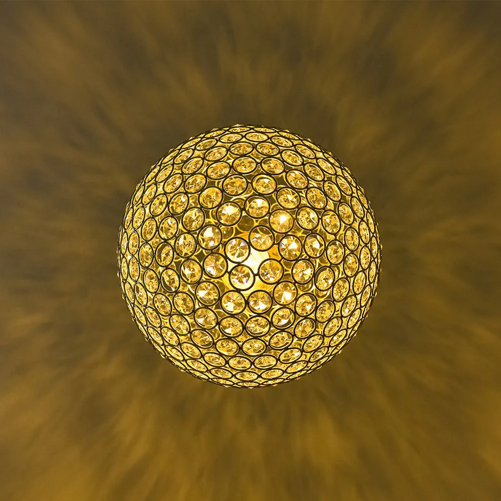 Glam Jewel Polished Gold Crystal Globe Chandelier - Image 14
