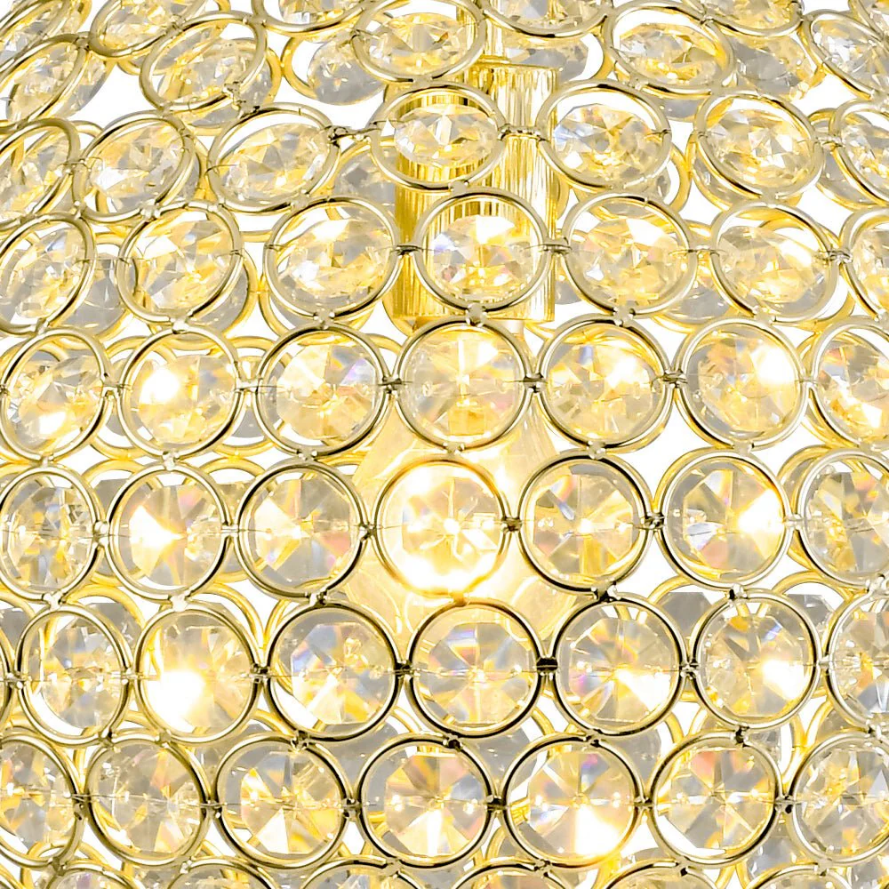 Glam Jewel Polished Gold Crystal Globe Chandelier - Image 15
