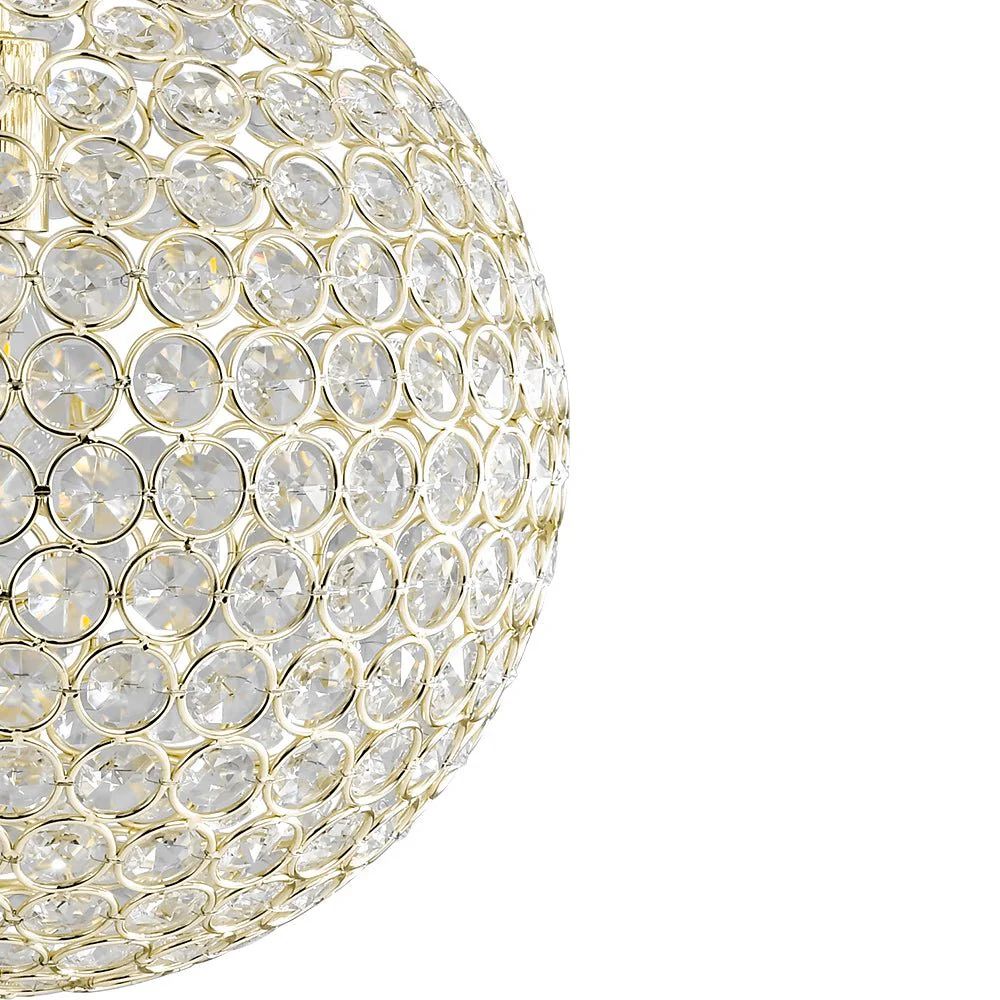 Glam Jewel Polished Gold Crystal Globe Chandelier - Image 16