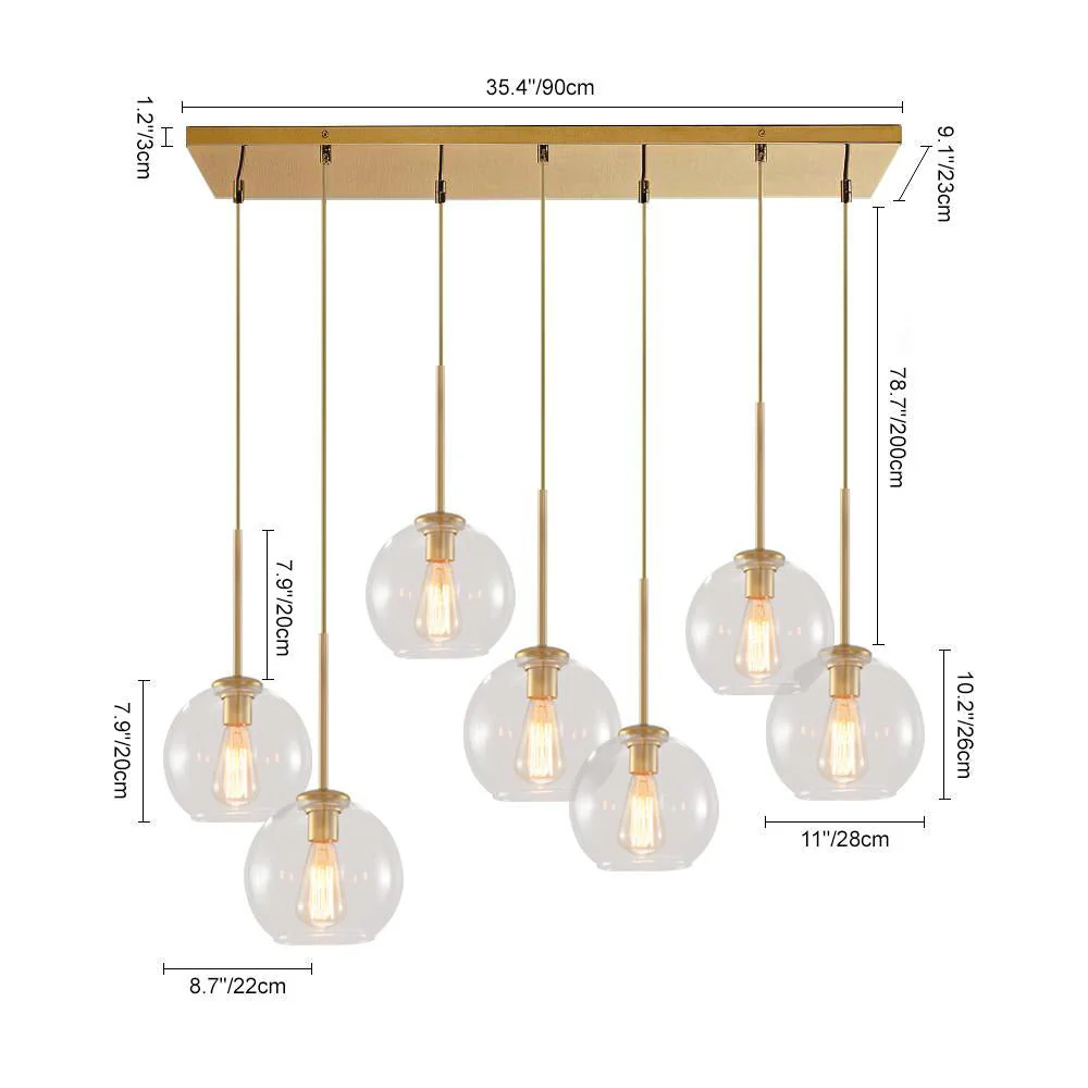 (OpenBox) Globe Cluster Kitchen Island Pendant Light - Image 14
