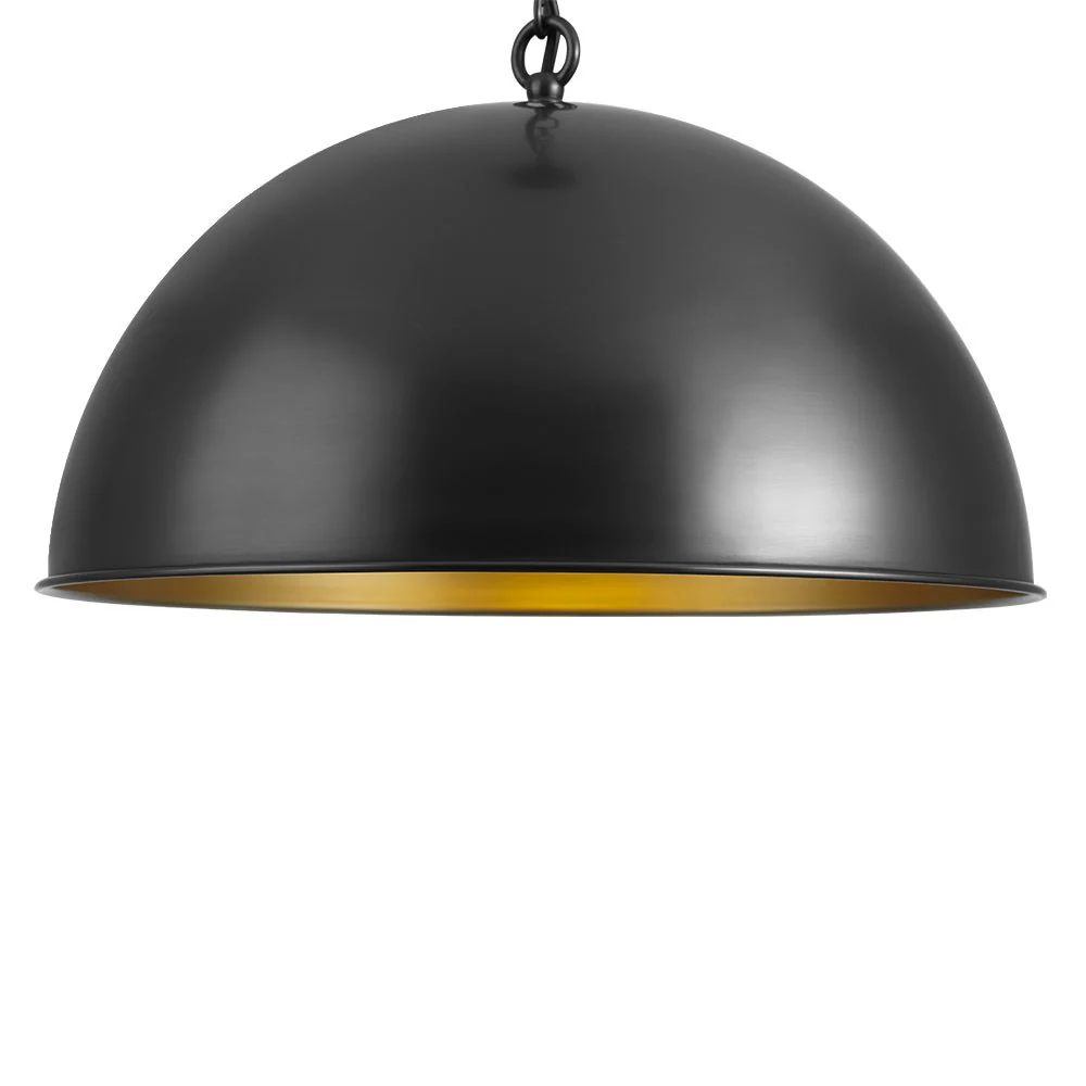 Industrial Farmhouse Black Iron Oversized Dome Pendant Light - Image 15