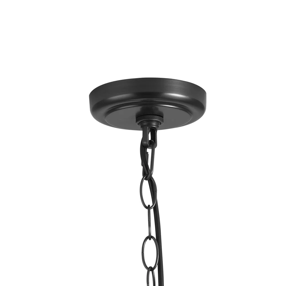 Industrial Farmhouse Black Iron Oversized Dome Pendant Light - Image 19