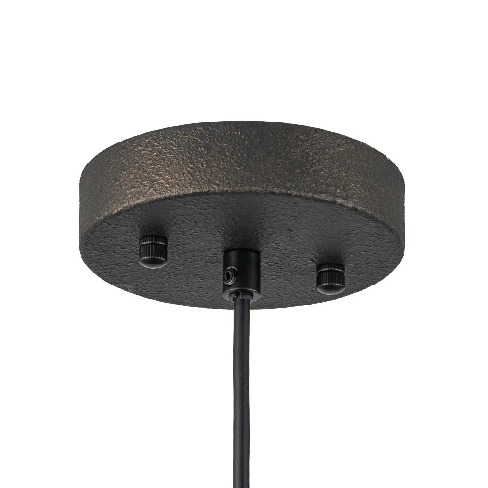 Industrial Oversized Iron Bell Dome Pendant Light Black Gold Powder - Image 12