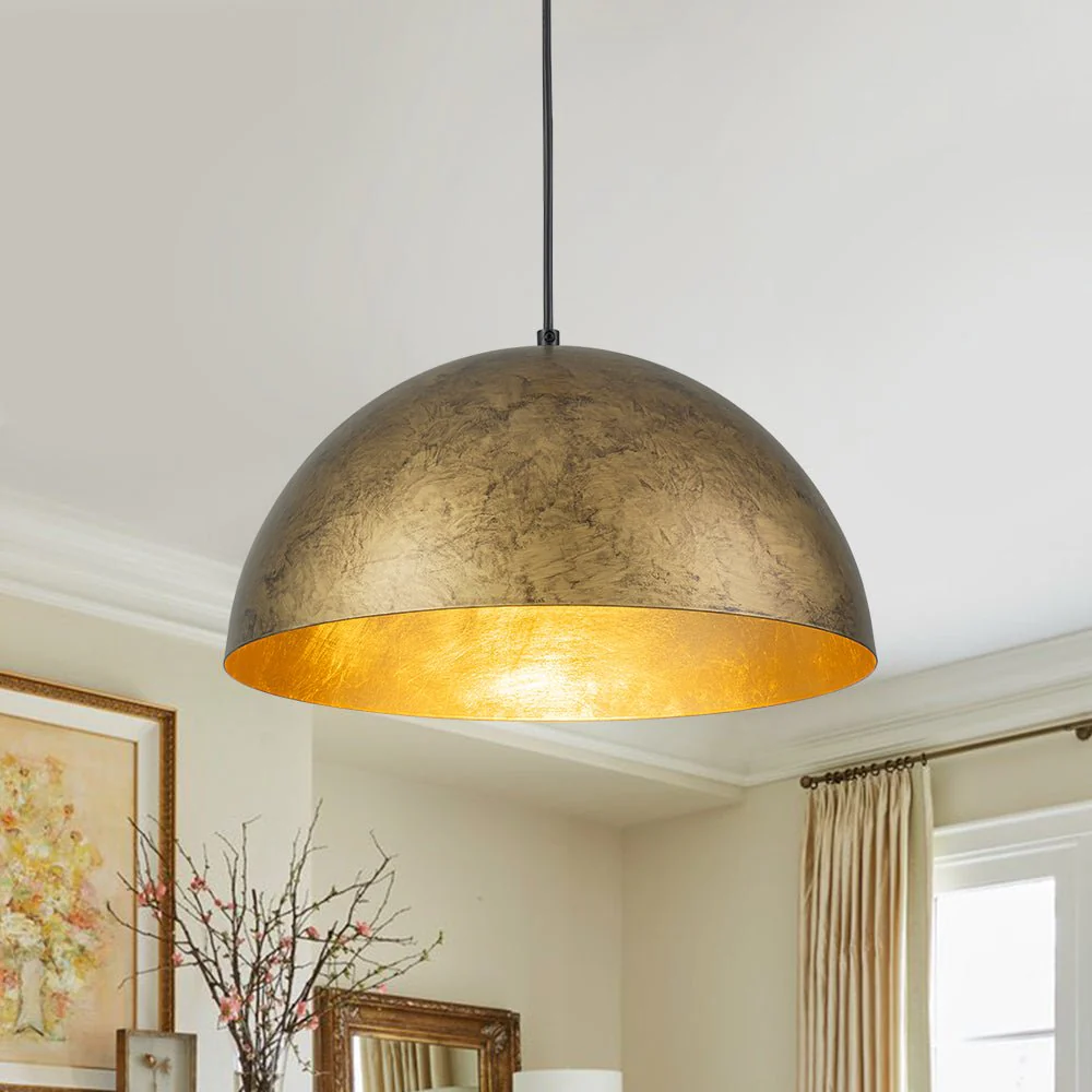 Industrial Oversized Large Metal Dome Pendant Light - Image 10