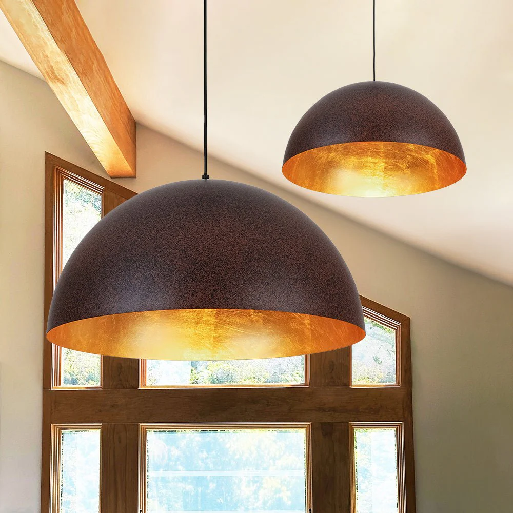Industrial Oversized Large Metal Dome Pendant Light - Image 11