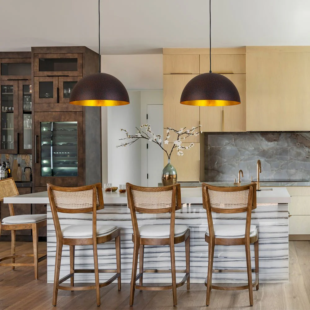 Industrial Oversized Large Metal Dome Pendant Light - Image 12