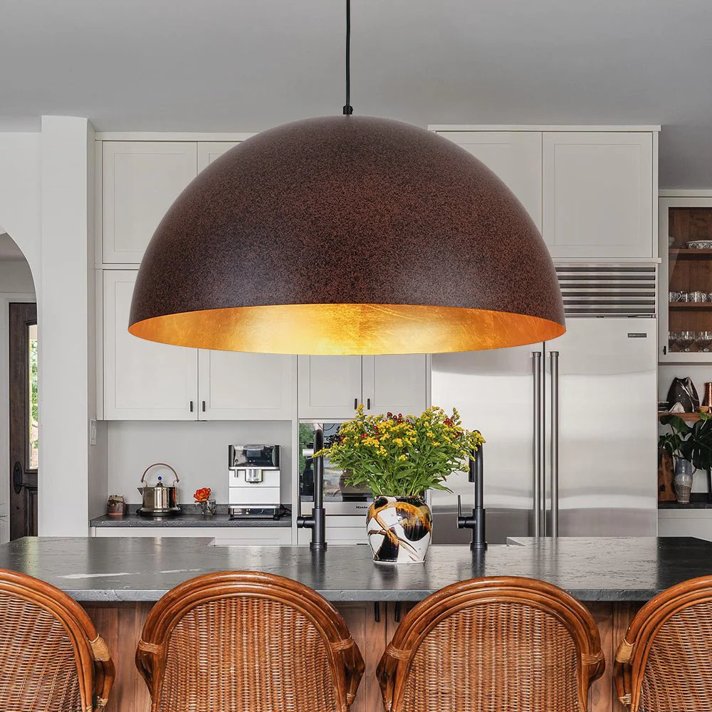 Industrial Oversized Large Metal Dome Pendant Light - Image 13