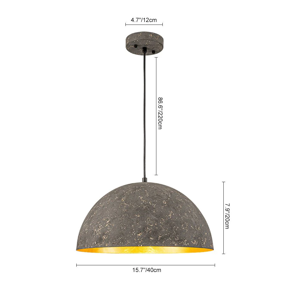 Industrial Oversized Large Metal Dome Pendant Light - Image 15