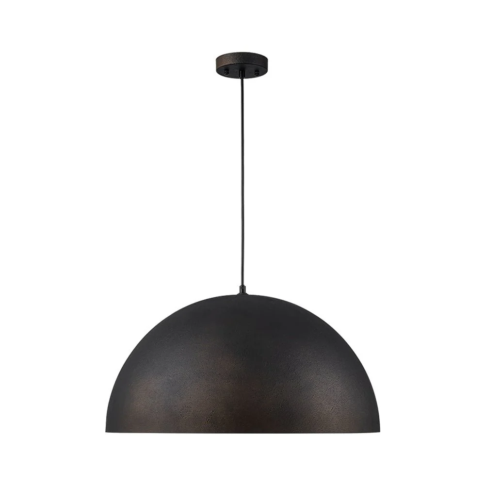 Industrial Oversized Large Metal Dome Pendant Light - Image 17