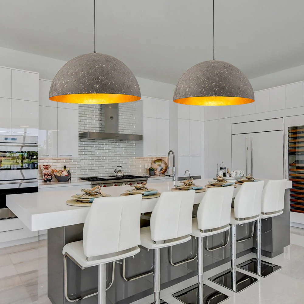 Industrial Oversized Large Metal Dome Pendant Light - Image 5