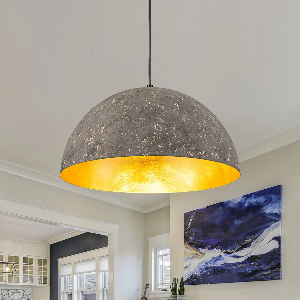 Industrial Oversized Large Metal Dome Pendant Light - Image 6