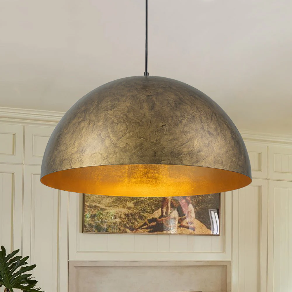 Industrial Oversized Large Metal Dome Pendant Light - Image 8