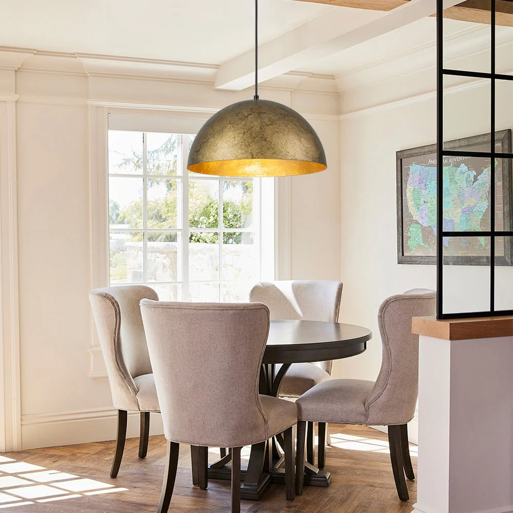 Industrial Oversized Large Metal Dome Pendant Light - Image 9