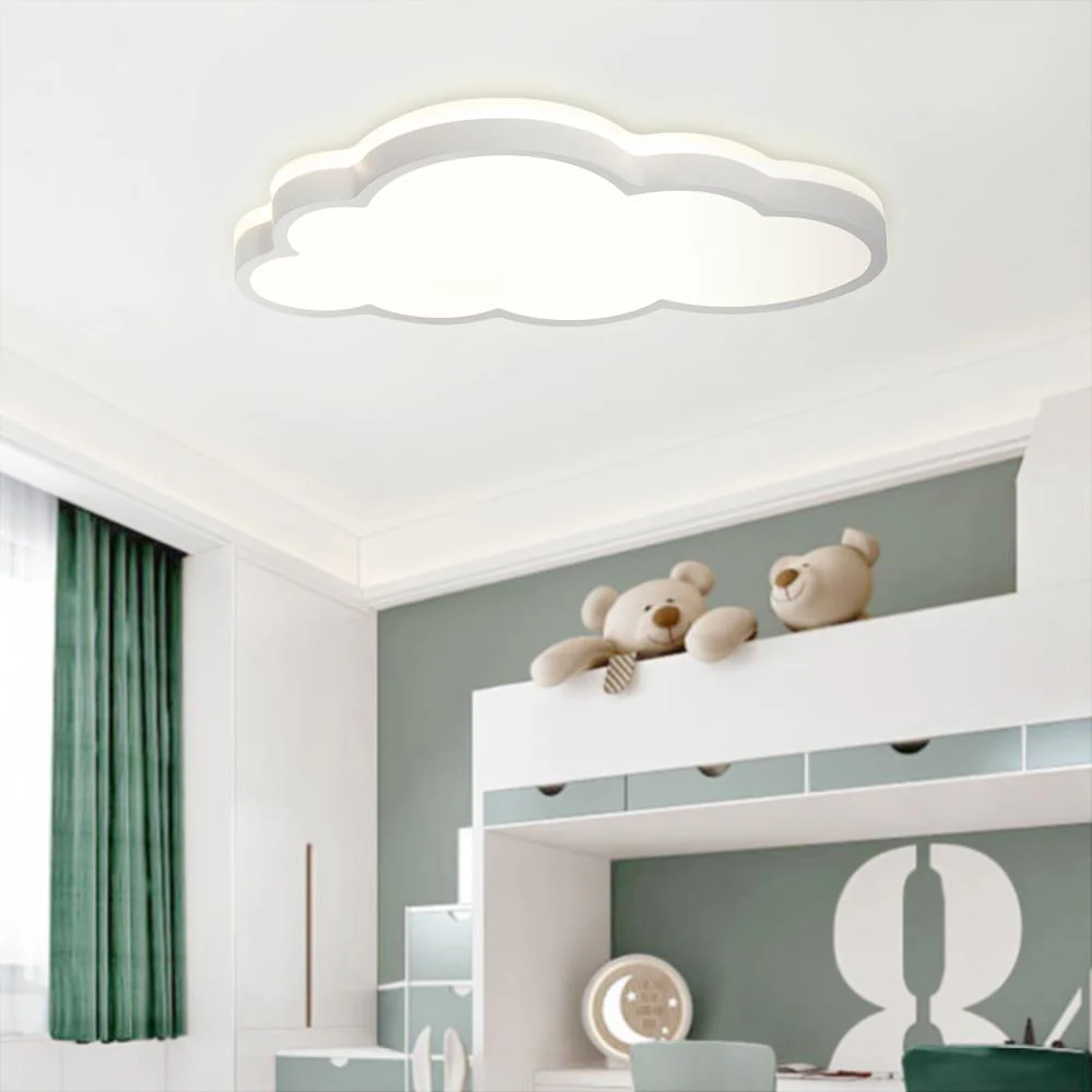 LED Cloud Light Fixture Dimmable Flush Mount for Kids - Image 4
