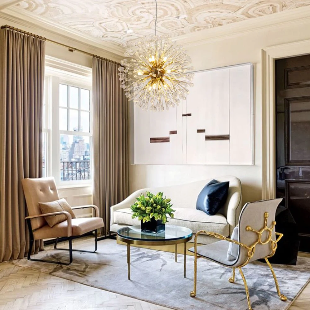 Luxury Bloom Dandelion Crystal Firework Chandelier - Image 3