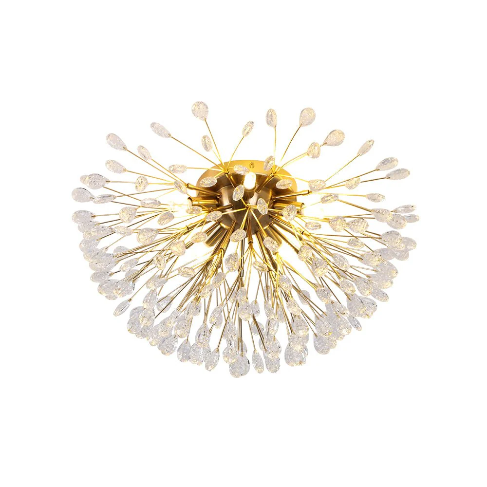 Luxury Bloom Dandelion Crystal Semi Flush Mount - Image 12