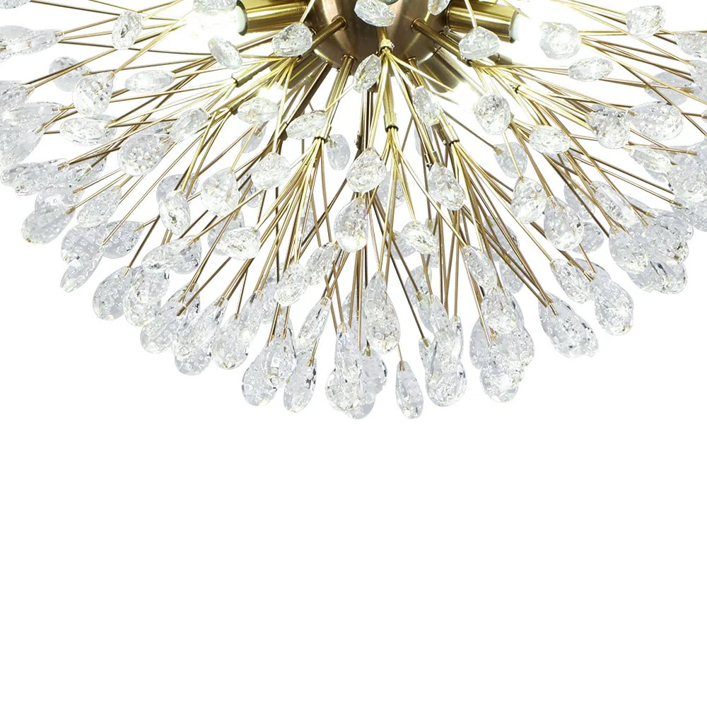 Luxury Bloom Dandelion Crystal Semi Flush Mount - Image 15
