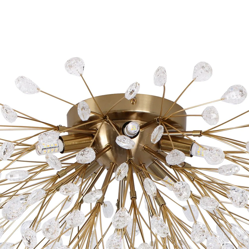 Luxury Bloom Dandelion Crystal Semi Flush Mount - Image 16