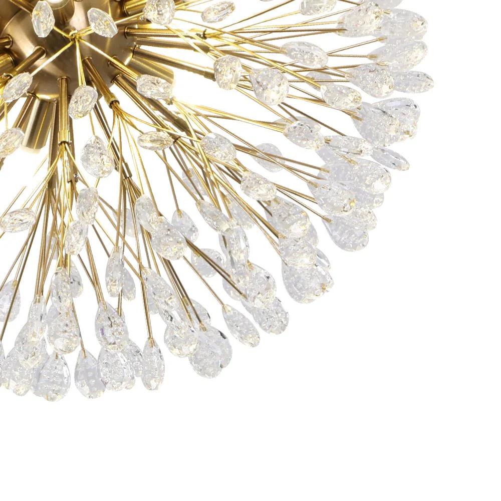Luxury Bloom Dandelion Crystal Semi Flush Mount - Image 17
