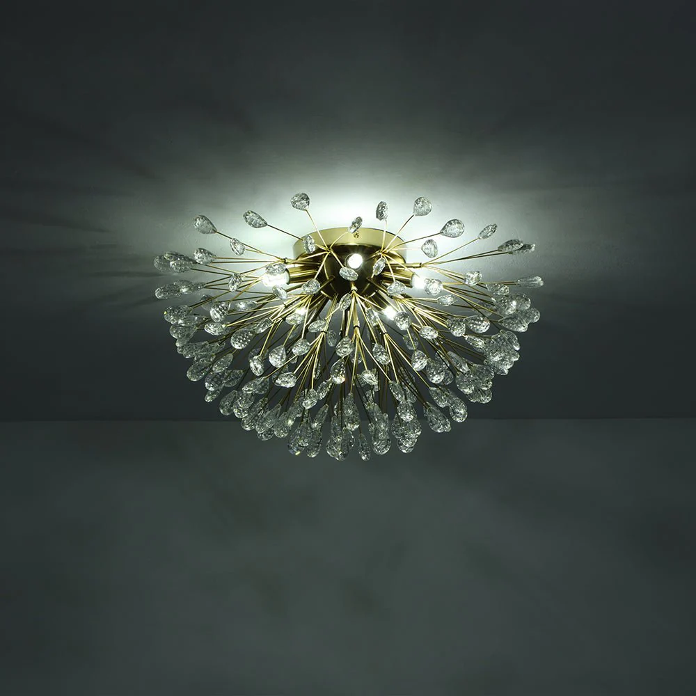 Luxury Bloom Dandelion Crystal Semi Flush Mount - Image 20