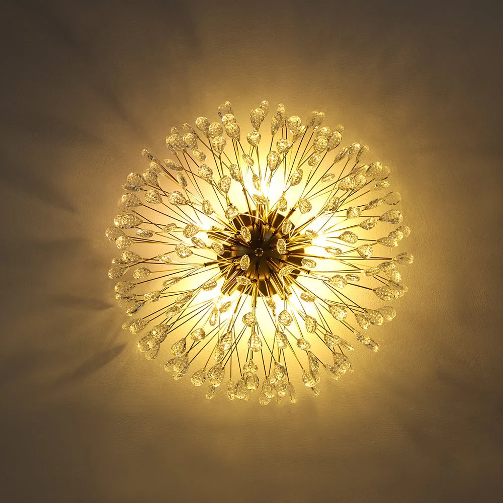 Luxury Bloom Dandelion Crystal Semi Flush Mount - Image 21