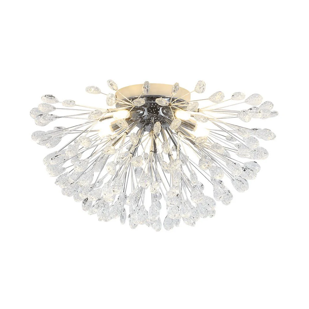 Luxury Bloom Dandelion Crystal Semi Flush Mount - Image 23