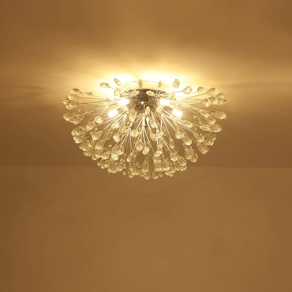 Luxury Bloom Dandelion Crystal Semi Flush Mount - Image 30