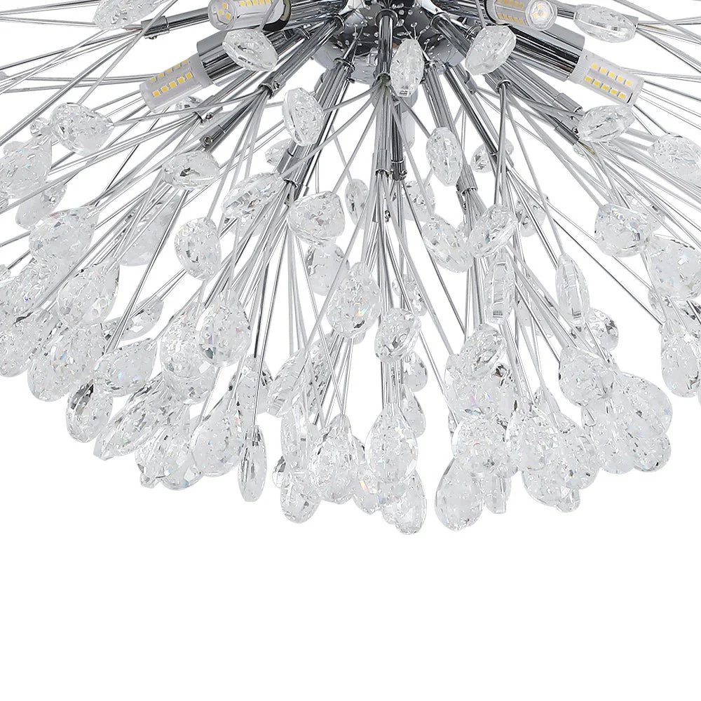 Luxury Bloom Dandelion Crystal Semi Flush Mount - Image 31