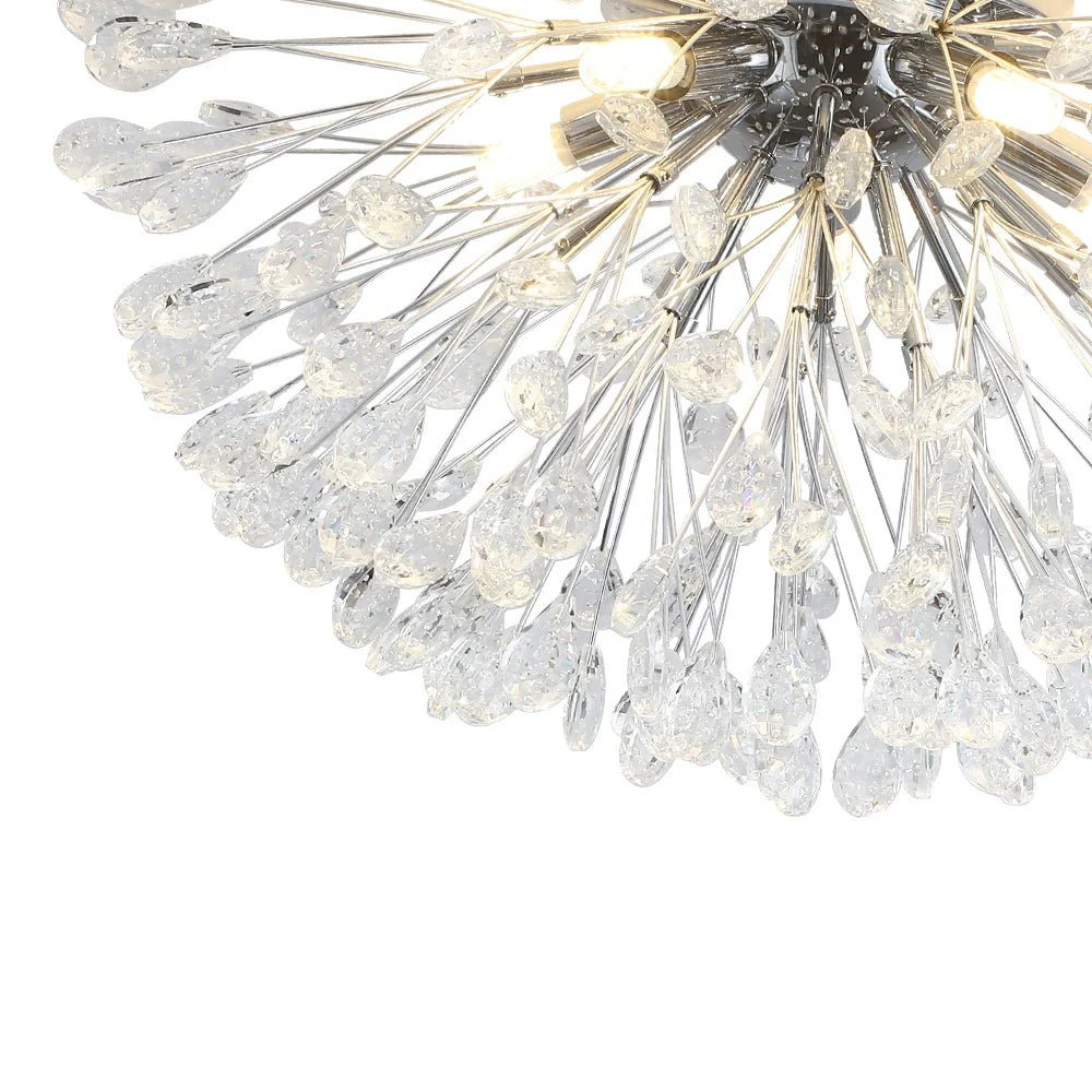 Luxury Bloom Dandelion Crystal Semi Flush Mount - Image 32