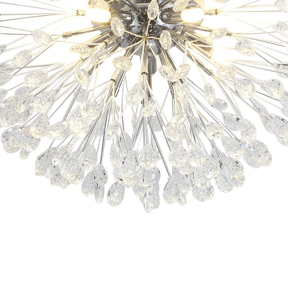 Luxury Bloom Dandelion Crystal Semi Flush Mount - Image 34