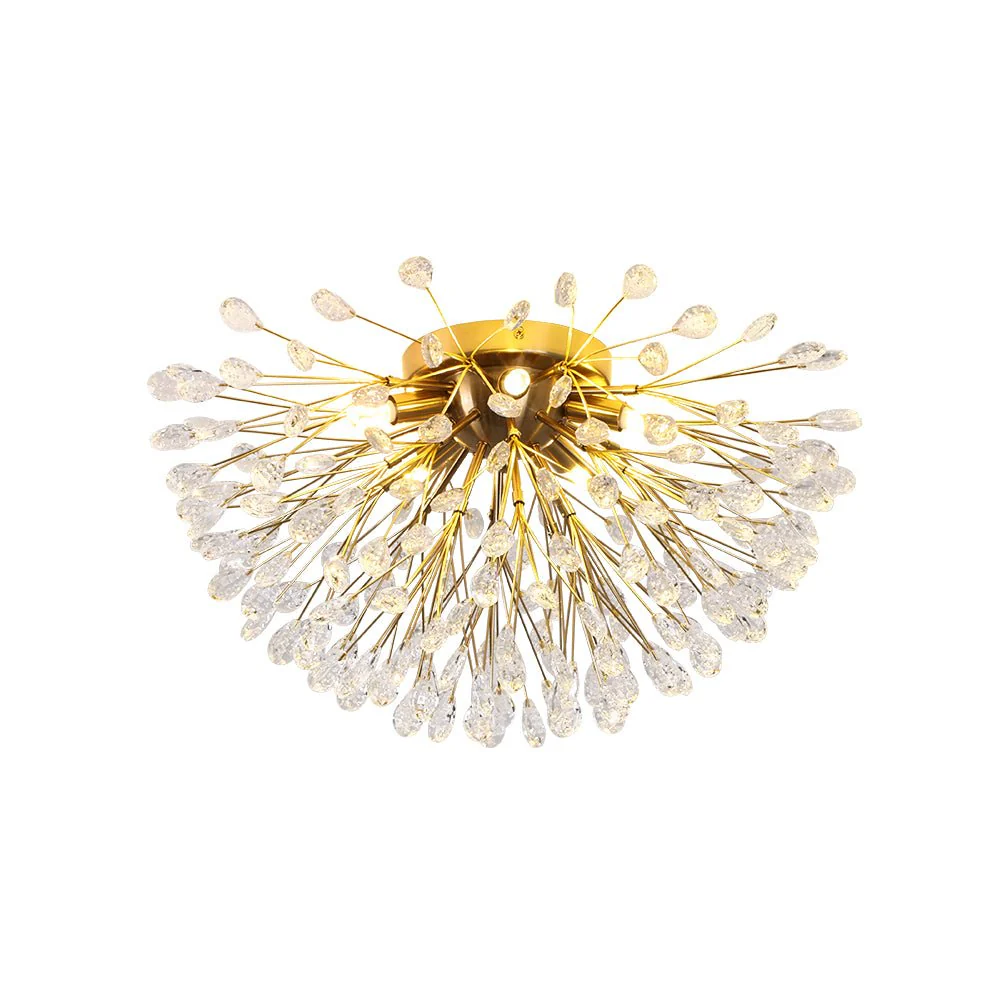 Luxury Bloom Dandelion Crystal Semi Flush Mount - Image 6
