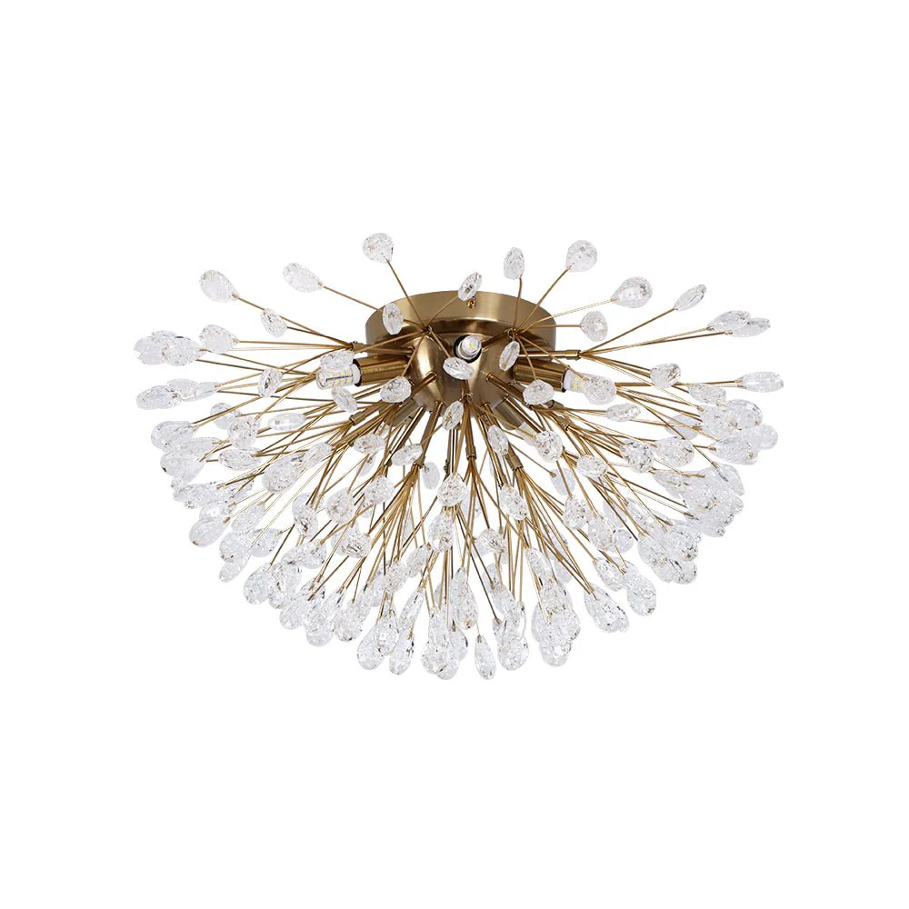 Luxury Bloom Dandelion Crystal Semi Flush Mount - Image 8