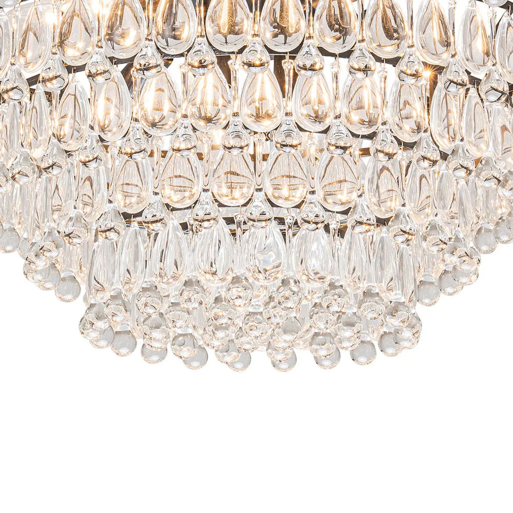 Luxury Glam Tiered Crystal Raindrop Round Chandelier - Image 11