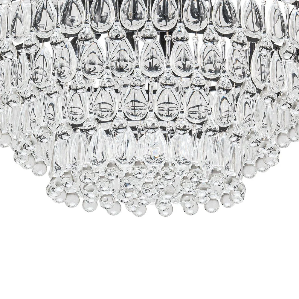 Luxury Glam Tiered Crystal Raindrop Round Chandelier - Image 12