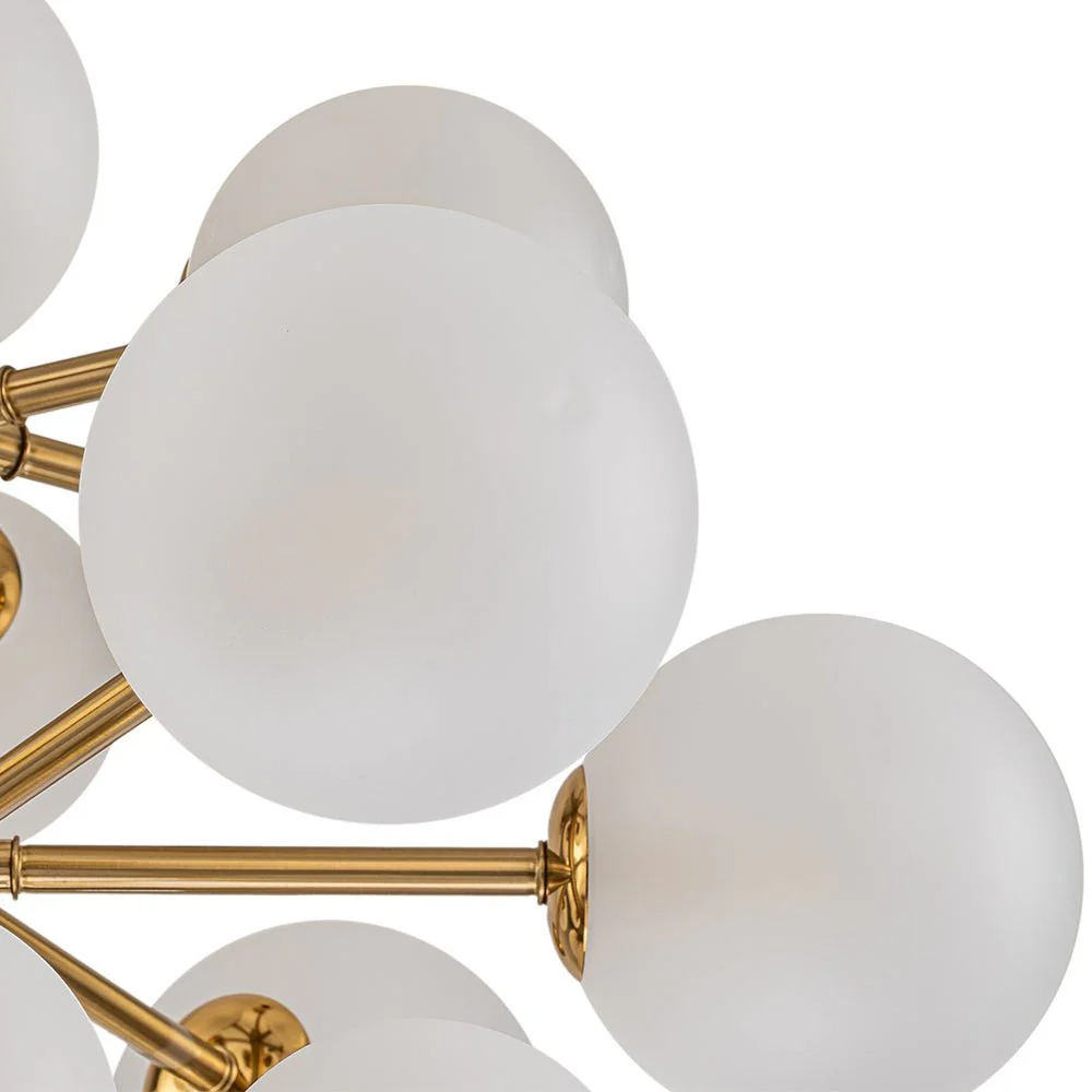 (OpenBox) Mid-Century Frosted Glass Bubble Tiered Sputnik Chandelier - Image 16