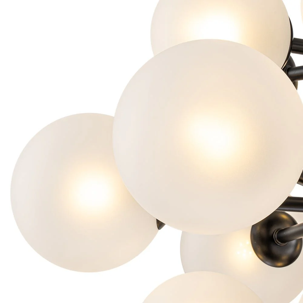 (OpenBox) Mid-Century Frosted Glass Bubble Tiered Sputnik Chandelier - Image 17