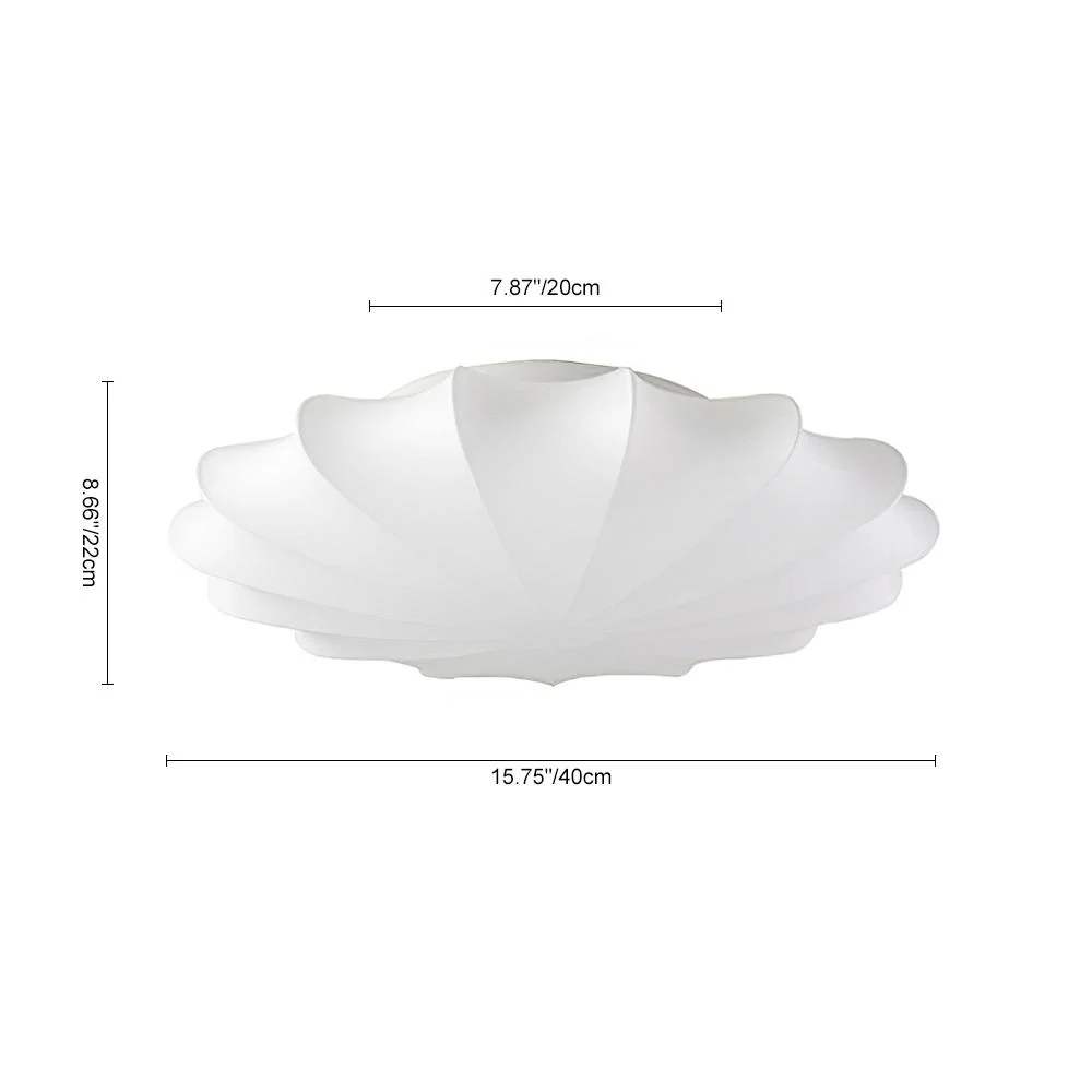 (OpenBox) Mid-Century Modern White Flush Mount Light - Image 13