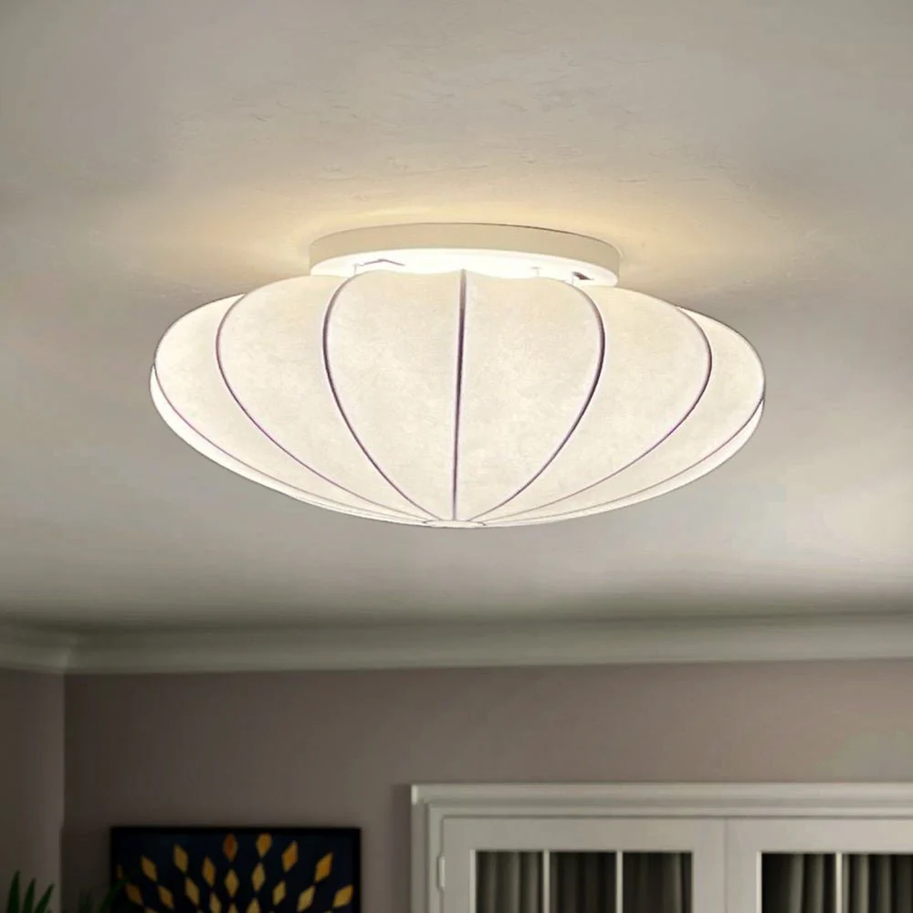 (OpenBox) Mid-Century Modern White Flush Mount Light - Image 2