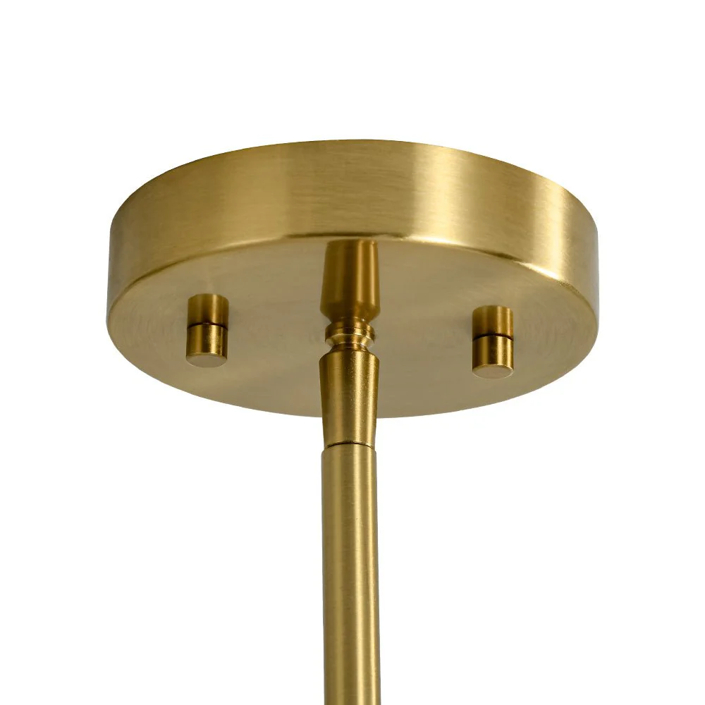 (OpenBox) Mid-Century White Brass 8-Light UP and Down Chandelier - Image 11